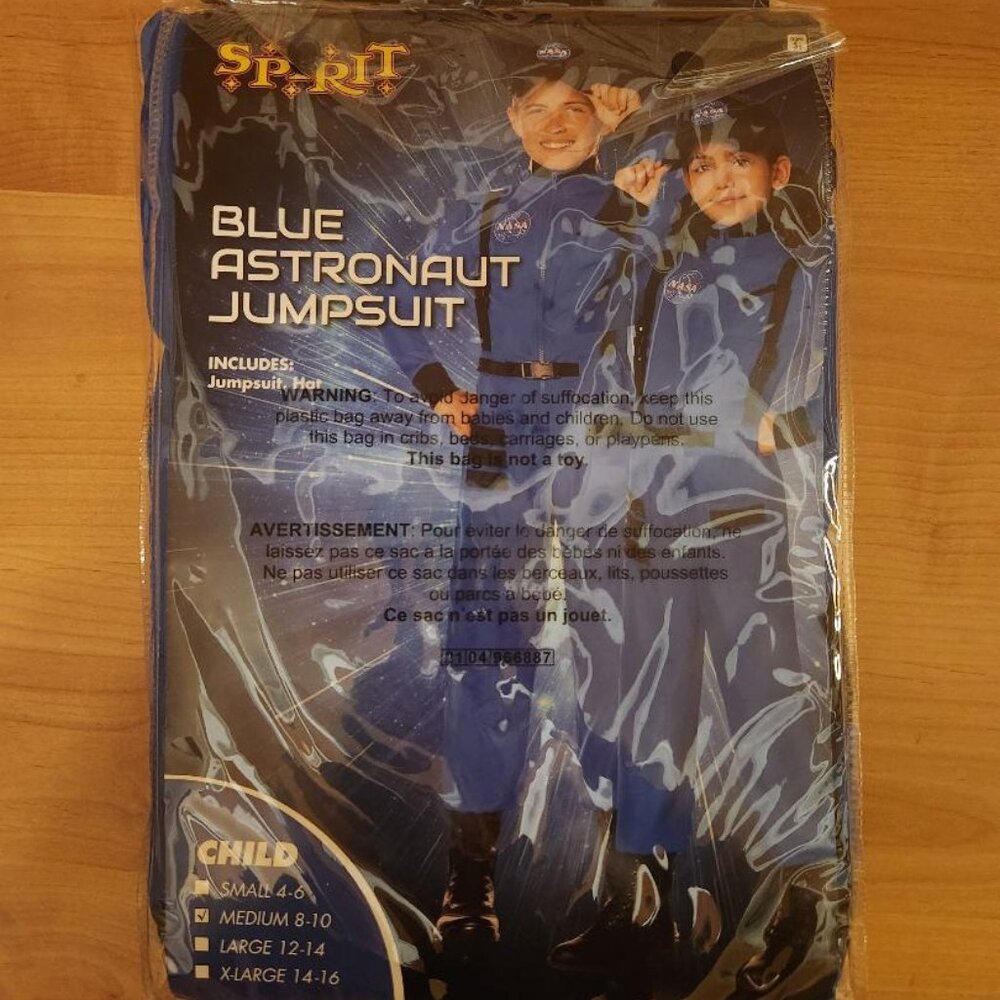 NASA Blue Astronaut Jumpsuit, NWT